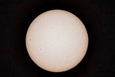 Le soleil, soirée du 23 décembre vers  17h30