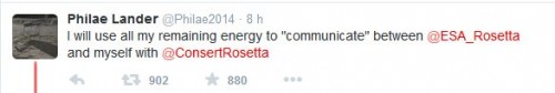 Je vais utiliser toute mon énergie restant à «communiquer» entre Rosetta et moi-même avec ConsertRosetta